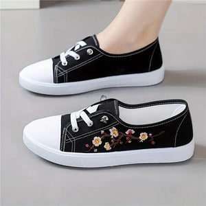 Women's Floral Lace-Up Lightweight Autumn Sneakers