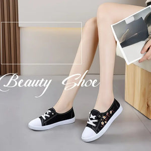 Women's Floral Lace-Up Lightweight Autumn Sneakers